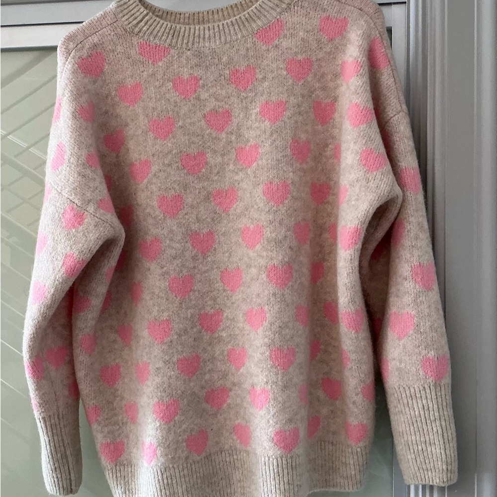 CeCe Cream and Pink Heart Sweater - Picture 5 of 5